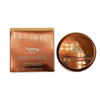 Danessa Myricks Beauty Yummy Skin Blurring Balm Powder  Tinted Primer & Foundation, 3.5 Light-Medium with Golden Undertones, Matte Finish