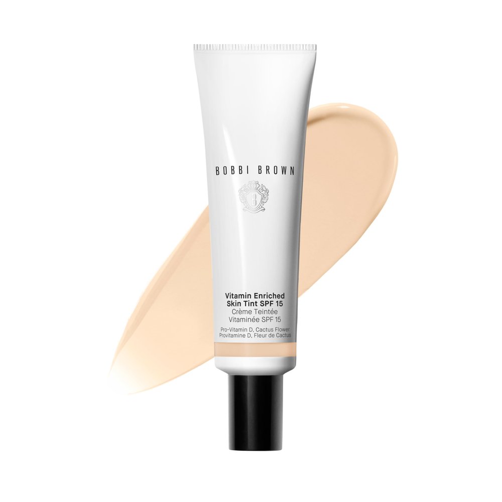 Bobbi Brown Vitamin Enriched Skin Tint SPF 15 | Broad Spectrum SPF Skin Tint | Hydrating Tinted Moisturizer | Vitamins B, C, & E, 1.7 Fl Oz, Light 2