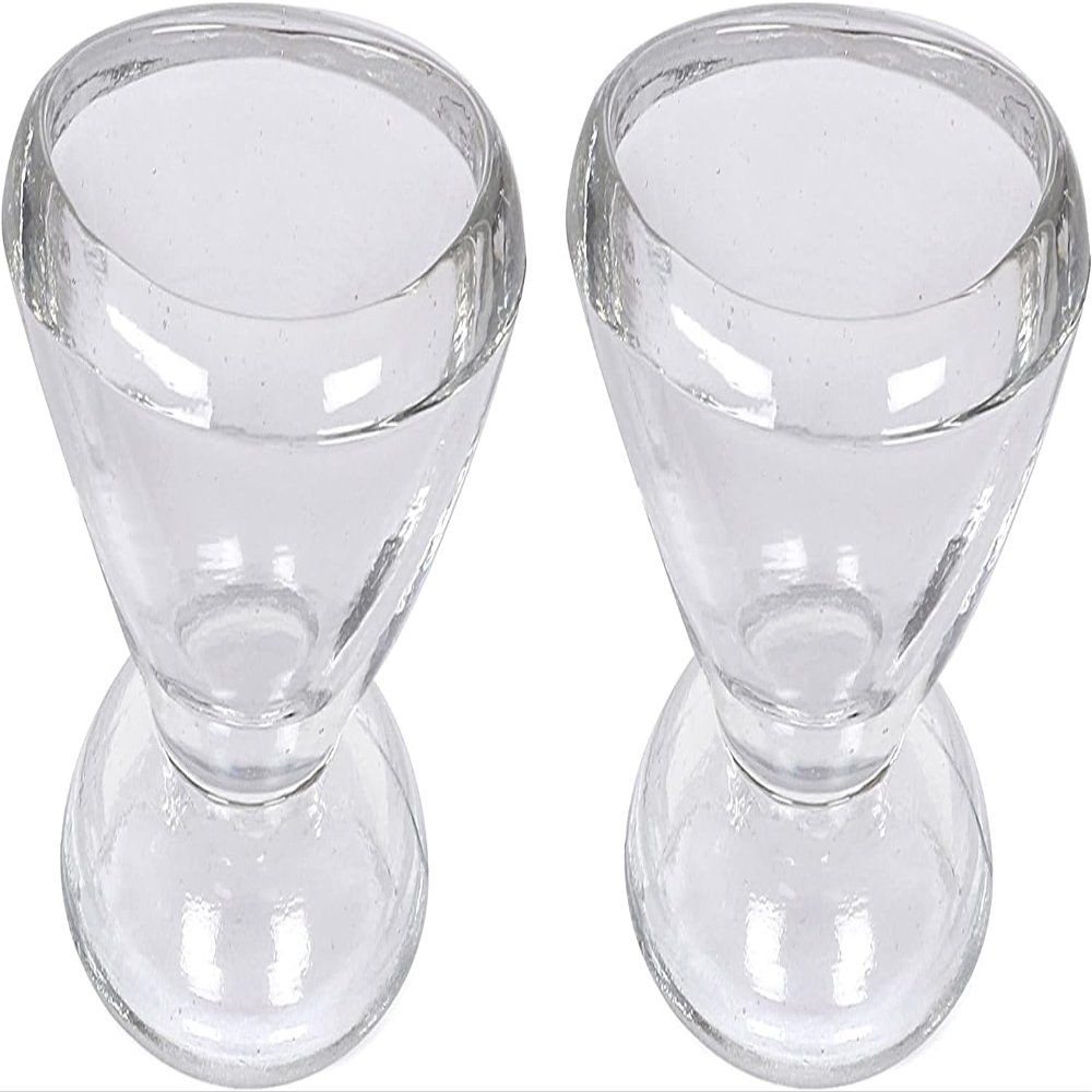 HEALTHANDWEALTH Transparent Glass Eye Wash Cup with Storage Container - 10ml Each for Effective Eye Rinse and Cleansing Eyes (Pack Of 2)