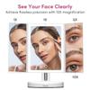 Fancii LED Lighted Vanity Makeup Mirror, Rechargeable Trifold Mirror with 5X & 10x Magnifications - 68 Dimmable Natural Lights, Touch Screen, Best Adjustable Make Up Mirror with Cosmetic Stand view 2