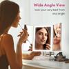 Fancii LED Lighted Vanity Makeup Mirror, Rechargeable Trifold Mirror with 5X & 10x Magnifications - 68 Dimmable Natural Lights, Touch Screen, Best Adjustable Make Up Mirror with Cosmetic Stand view 3