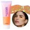 DAGEDA Body Glitter Gel, Face Glitters Body Gel Sequins Shimmer Liquid Eyeshadow, Chunky Glitter for Face Hair Nails, Holographic Cosmetic Laser Powder Festival Glitter Makeup 1.7oz (Coral) view 1
