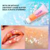 DAGEDA Body Glitter Gel, Face Glitters Body Gel Sequins Shimmer Liquid Eyeshadow, Chunky Glitter for Face Hair Nails, Holographic Cosmetic Laser Powder Festival Glitter Makeup 1.7oz (Coral) view 3