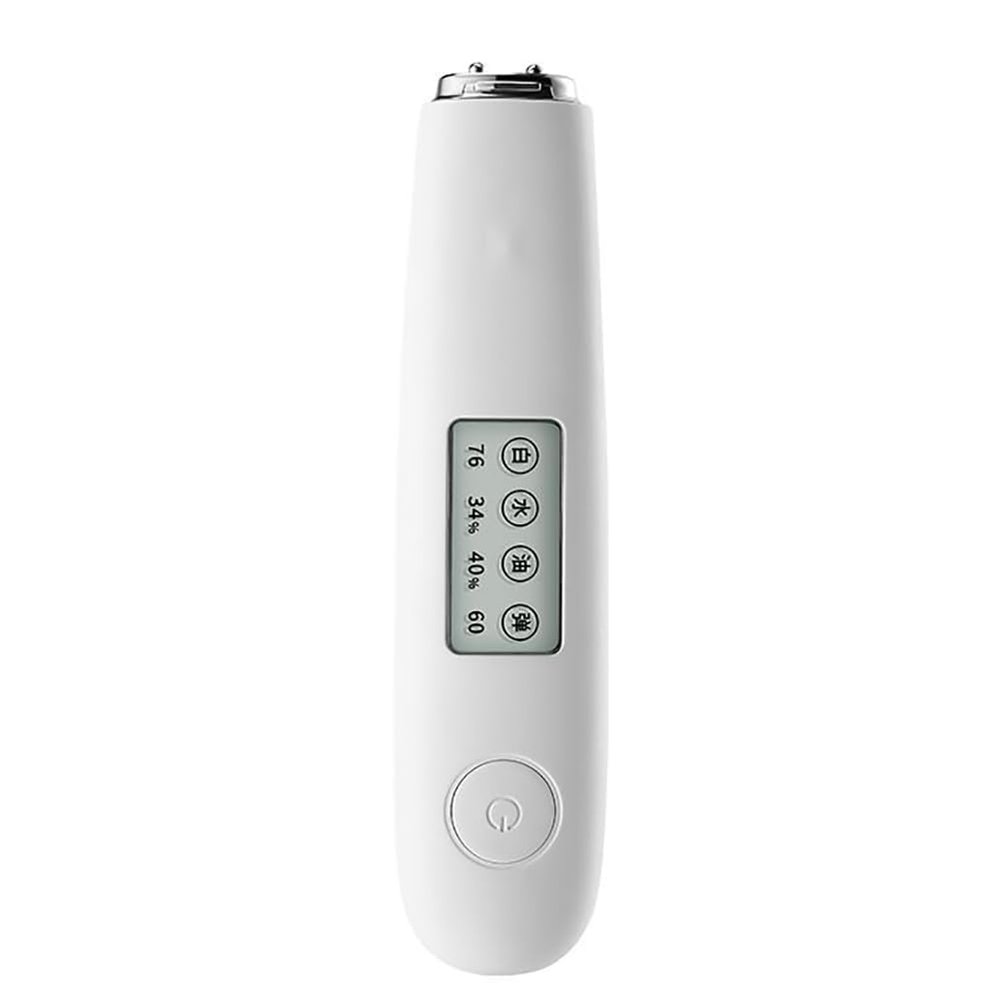 Digital Skin Moisture Analyzer, Portable Water Oil Beauty Tester with LCD Display, Simultaneously Test Moisture, Oil, Elasticity, Whiteness, for Traveling, Home, Beauty Salon