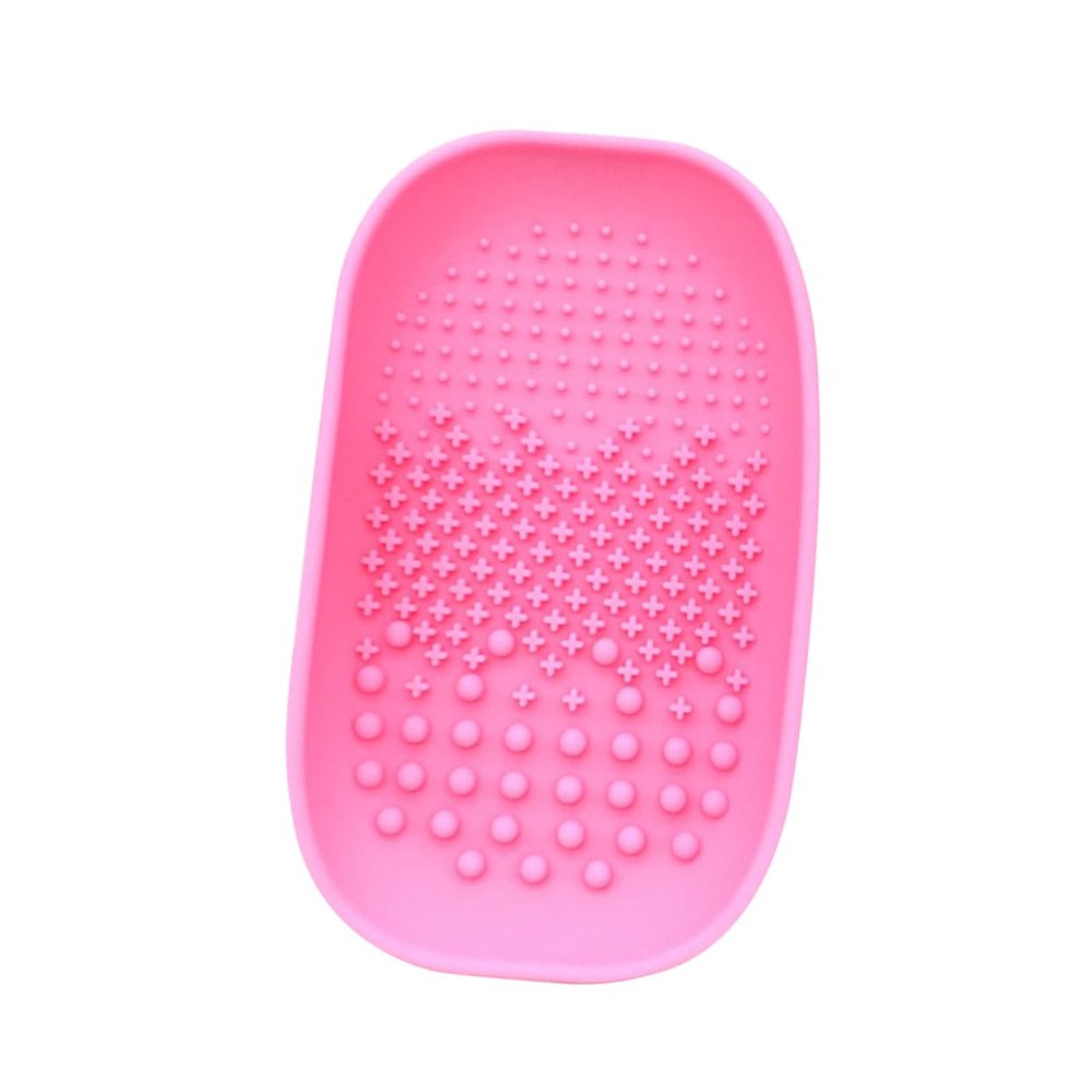 FRCOLOR 1pc Makeup Brush Cleaning Plate Scrubber Dish for Washing Random Color for Women