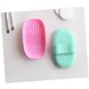 FRCOLOR 1pc Makeup Brush Cleaning Plate Scrubber Dish for Washing Random Color for Women view 4