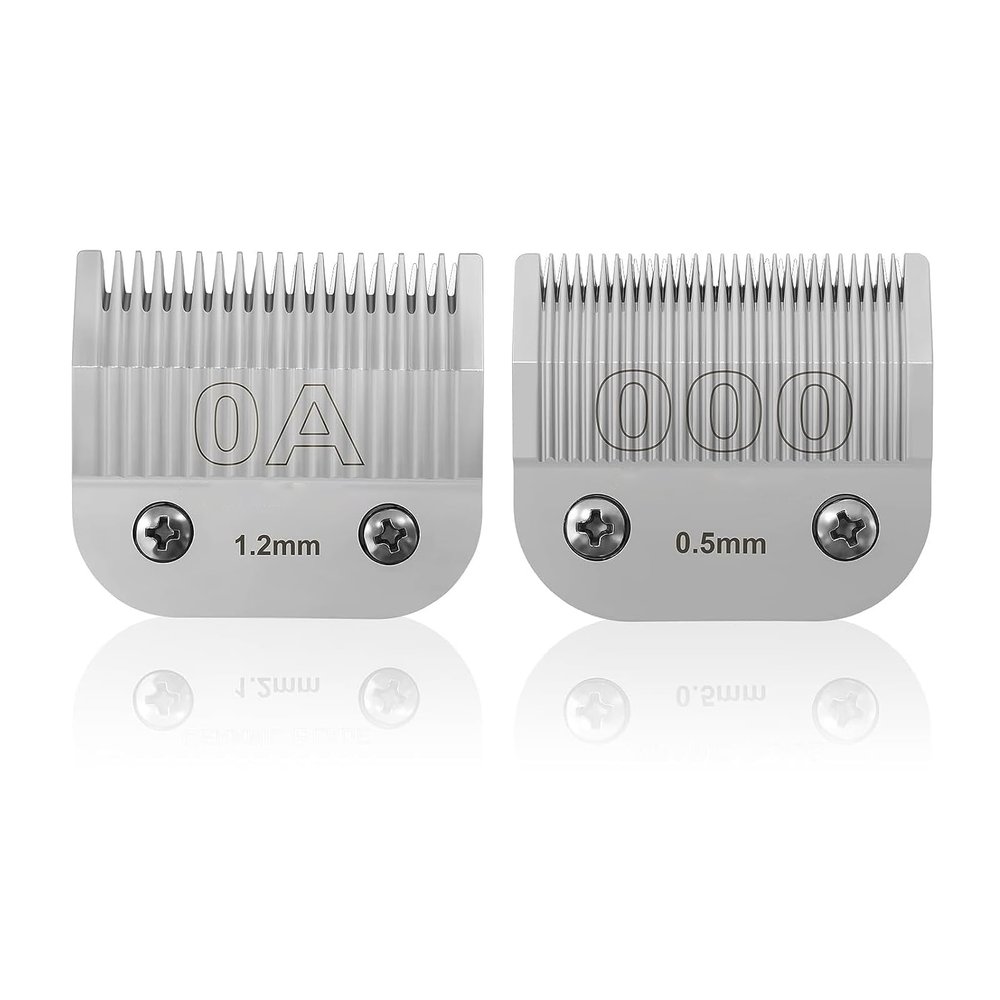 000 & 0A Detachable Replacement Ceramic Blades Set,Cut Length 1/50-Inch to 3/64 lnch,Compatible with Oster Classic 76/Star-Teq/Power-Teq/A5, Clipper