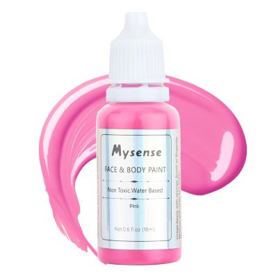 Mysense Hot Pink Face Body Paint,Water Based Washable Cream Body Painting for Adults and Children Halloween Costume Cosplay SFX Makeup,0.6oz