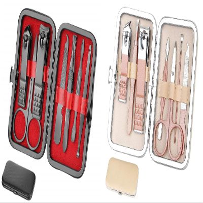8Pcs Manicure Set Nail Clipper Set Travel Manicure Nail Care Kit Grooming Kit Small Gift for Men and Women