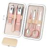 8Pcs Manicure Set Nail Clipper Set Travel Manicure Nail Care Kit Grooming Kit Small Gift for Men and Women view 3