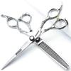 6 inch hairdresser scissors 440c High hardness fine pattern professional salon hairdresser hair cutting and thinning hairstyle trimming tool view 1
