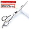 6 inch hairdresser scissors 440c High hardness fine pattern professional salon hairdresser hair cutting and thinning hairstyle trimming tool view 4
