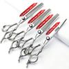 6.5 inch hairdresser scissors 440c High hardness fine pattern professional salon hairdresser hair cutting and thinning hairstyle trimming tool view 2