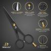 DEMAXA 5" Professional Beard Scissors for men Mustache Scissors with 1 Mustache Comb, 1 Beard Comb & Soft Pouch  Prefect Beard shears mustache kit for All Facial Hair  moustache Grooming kit for Men view 2