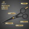 DEMAXA 5" Professional Beard Scissors for men Mustache Scissors with 1 Mustache Comb, 1 Beard Comb & Soft Pouch  Prefect Beard shears mustache kit for All Facial Hair  moustache Grooming kit for Men view 3