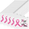 Abbylike 150 Pcs Breast Cancer Awareness Makeup Bags Bulk Pink Cosmetic Pouches Breast Cancer Survivor Gifts for Woman Girls EVA Waterproof Zipper Pouch Travel Toiletry Cosmetic Organizer(Ribbon) view 1