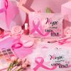 Abbylike 150 Pcs Breast Cancer Awareness Makeup Bags Bulk Pink Cosmetic Pouches Breast Cancer Survivor Gifts for Woman Girls EVA Waterproof Zipper Pouch Travel Toiletry Cosmetic Organizer(Ribbon) view 4