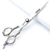 6.5 inch hairdresser scissors 440c High hardness fine pattern professional salon hairdresser hair cutting and thinning hairstyle trimming tool view 3