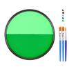 FREEORR Green Face Body Paint Makeup Foundation 30g, Water Activated Dark Light Green Cream to Powder Face Body Paint for Halloween Costume Cosplay Theater Stage Dressup Makeup Matte Finish view 1