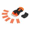 NEW 50 Pcs Plastic Razor Blades + 1 Razor Scraper Double Edged Sticker Removal Tool view 1