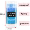 MEICOLY Blue Face Body Glitter Stick,Blue Hair Face Glitter Makeup,Mermaid Chunky Glitter Face Paint,Waterproof Sparkle Festival Rave Accessories for Women view 3