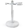 NUOYIA Razor and Brush Stand,Marble Base Razor Holder is More Stable,the Base Will Not Rust and the Fitted Protective Spacer Protects Your Countertop.Better Decoration as a Gift(White) view 1