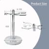 NUOYIA Razor and Brush Stand,Marble Base Razor Holder is More Stable,the Base Will Not Rust and the Fitted Protective Spacer Protects Your Countertop.Better Decoration as a Gift(White) view 2