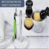 NUOYIA Razor and Brush Stand,Marble Base Razor Holder is More Stable,the Base Will Not Rust and the Fitted Protective Spacer Protects Your Countertop.Better Decoration as a Gift(White) view 3
