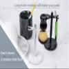 NUOYIA Razor and Brush Stand,Marble Base Razor Holder is More Stable,the Base Will Not Rust and the Fitted Protective Spacer Protects Your Countertop.Better Decoration as a Gift(White) view 4