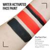 FREEORR Black Red Face Body Paint Makeup Foundation 30 g, Water Activated Cream to Powder Face Body Paint Makeup for Halloween Costume Cosplay Theater Stage Dress-Up Makeup, Matte Finish, Non Toxic view 2