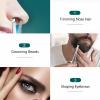 4 Pack Curved and Rounded Facial Hair Scissors Set Black and Sliver for Men Women - Mustache, Nose, Beard, Eyebrows, Eyelashes and Ear Hair Cutting Scissors - Stainless Steel Trimming Scissors view 3