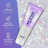 Body Glitter Gel, 2 Jars Face Glitter Gel Sequins Shimmer for Hair, Lip, Eyeshadow, Nails, Chunky and Powder Mixed Glitter Gel, Holographic Cosmetic Flakes for Festival, Glitter Makeup 120ml (White) view 2