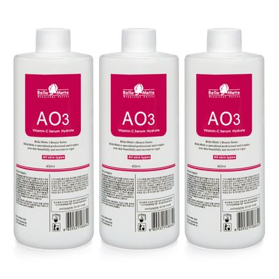 AS1 SA2 AO3 Aqua Peeling Solution Skin Care Aquapeel Serum for Facial Dermabrasion Machine Cleansing and Moisturizing 400ml/14.1Fl.oz Set of 3 Bottles AO3 Elitzia ETAO03