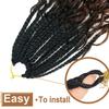 Goddess Box Braids Crochet Hair With Curly Ends 24 Inch Bohomian Box Braids Crochet Braids 8 Packs 3X Crochet Braids for Black Women (24 Inch (Pack of 8), T1B-33-30) view 3