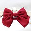 Medium Length Black Ponytail Extension Wig with Claw Clip, Easy To Wear, Ponytail Hair Piece, One Piece Invisible No Trace Wig Hair Piece, Hair Accessories, Daily Wigs for Women Girls (Bow-red-2pcs) view 1