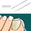HOHXFYP 2Pcs Ingrown Toenail Tool,Robust Stainless Steel Material Toenail Cleaner Tools,34 Bending Design Nail Pedicure Tool Kit view 2