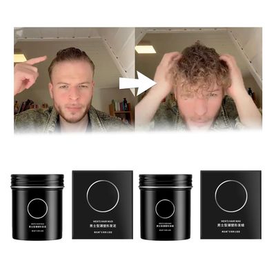 Men's Refreshing Sculpting Pomade, Men's Hair Styling Pomade, Strong Hold, Natural, Smooth Finish, Cream Pomade For Men, For All Hair Types (Hair Mud+Hair Wax)