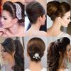 1pc Volume Up Hair Base, Hair Accessories Hairstyle Clip Bun Maker for Women, Volume Insert Hair Bump Up Tool for Short Long Hair DIY (Light Brown) view 4