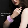 2PCS Furry Hair Elastics Ties Furry Hair Scrunchies Fur Hair Bands Ponytail Holders for Girls Women Halloween Cosplay Costume Hair Accessories view 3