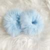 2PCS Blue Furry Hair Elastics Ties Furry Hair Scrunchies Fur Hair Bands Ponytail Holders for Girls Women Halloween Cosplay Costume Hair Ropes Accessories view 1