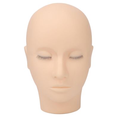 ZJchao Lash Mannequin Head, 3 Layers Makeup Mannequin Head Soft Silicone High Simulation Salon Training Mannequin Head Makeup Practice Head Flat Head for Salon Massage Training