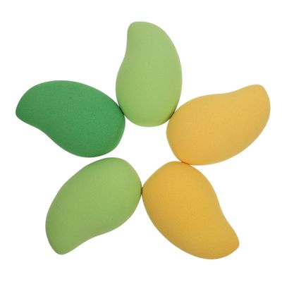 Beatifufu Mango Puff Makeup Sponge 2.95 Inch Mango Shaped Cosmetic Powder Puff for Liquid Foundation Application and Touch-Ups Soft for Everyday Use