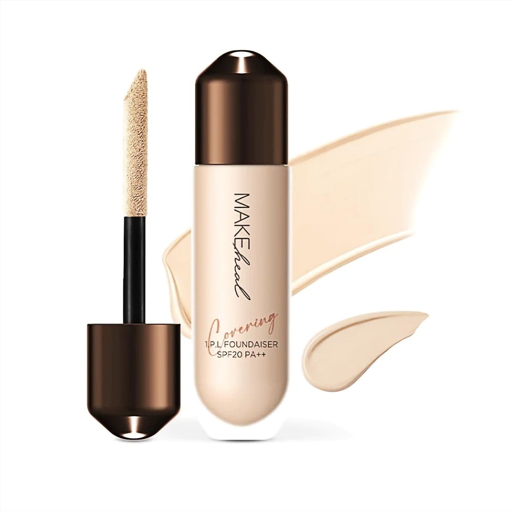 Makeheal 1.P.L Foundaiser Foundation with SPF 20 PA++, Korean Foundation, Long-Lasting & Flawless Coverage, For Fair to Light Skin Tones, From the Makers of Mediheal (0.98oz) (19N - Purity)
