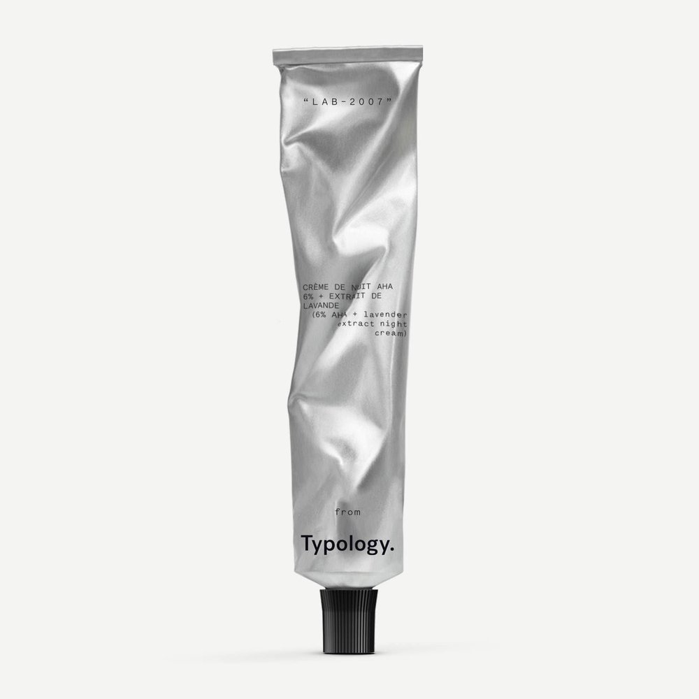 Typology Exfoliating Night Cream with 6% AHA and Lavender Extract