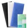 3 Pieces Exfoliating Washcloth Shower Towel African Net Sponge Japanese Wash Cloth Face Exfoliating Sponge Loofah Exfoliating Body Scrubber for Body Exfoliation(Black White Blue) view 1