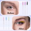 Skylety 1000 Pcs Disposable Mascara Wands Bulk Eyelash Brush Spoolies Makeup Applicator Eyelash Wands for Eye Lash Extension, Eyebrow Comb, 3.9 x 0.2 x 0.3 Inch(Glitter,Colorful) view 4