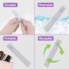 80/80 Grit Nail Files (12 Pack), Heavy Coarse Emery Boards for Acrylic Nails and Gel Nails, 80 Grits Double Sided Nail File Emory Professional Nail Filer Reusable Washable Manicure Square Gray view 4