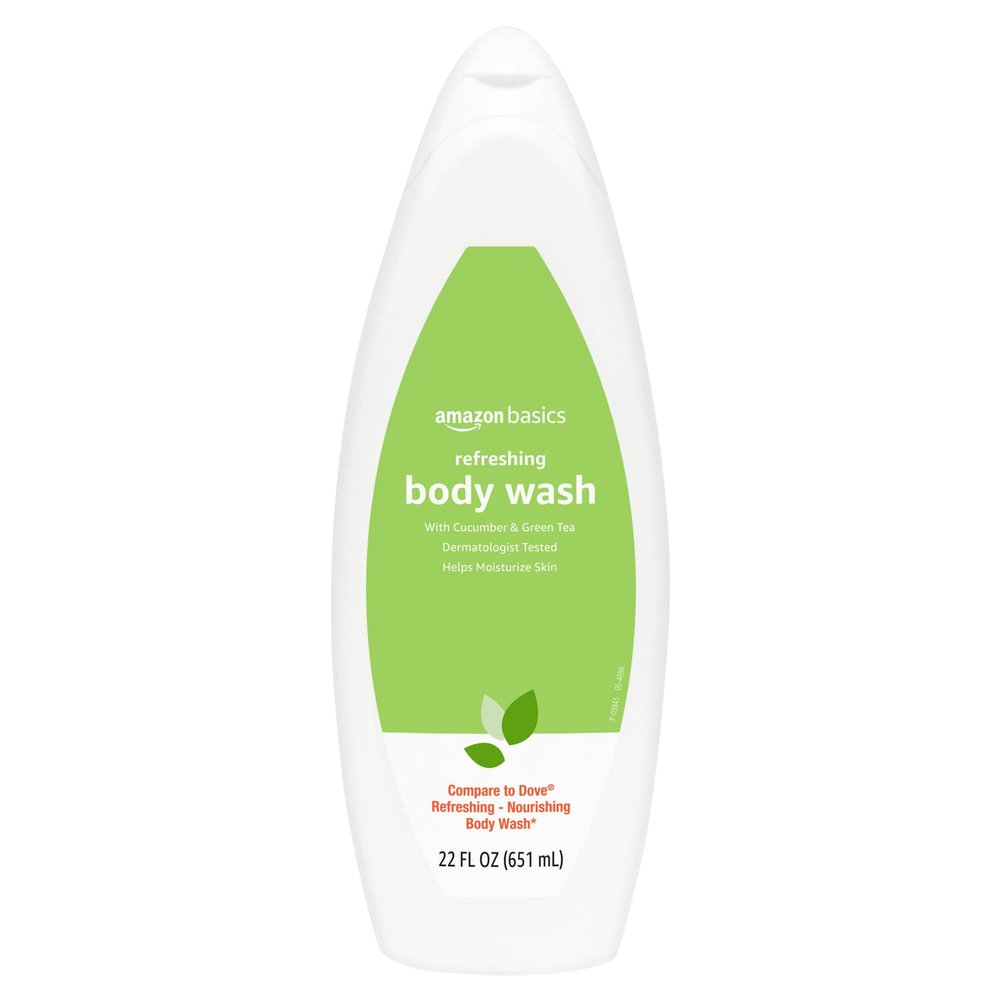 Amazon Basics Body Wash for Refreshing Skin, Cucumber, 22 fl oz (Pack of 1)