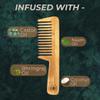 Ayurveda Amrita Organic Oil Neem Wood Comb Infused with Coconut, Bhringraj, Neem, Castor Oil Pack of 1 view 2