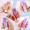 ANGXILIN High Capacity 60+60ML Chunky and Fine Mixed Face Body Glitter with Gel for Singer Concerts Rave Party Makeup,Quick Dry and Long Lasting Holographic Iridescent Sequins Glitter Gel (white+pink) view 3